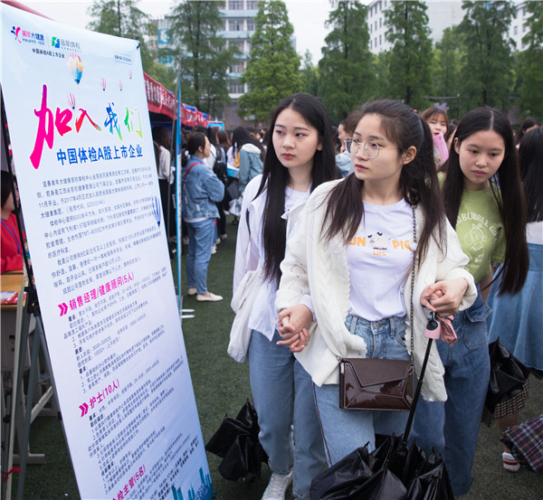 宜春市2019年高校毕业生供需洽谈会在必赢官网举行